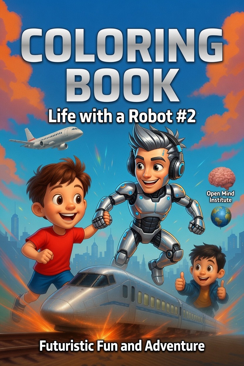 Coloring Book Life With a Robot #2. Children Ages 4+: Unwind and have a fun-Filled Robot Adventures